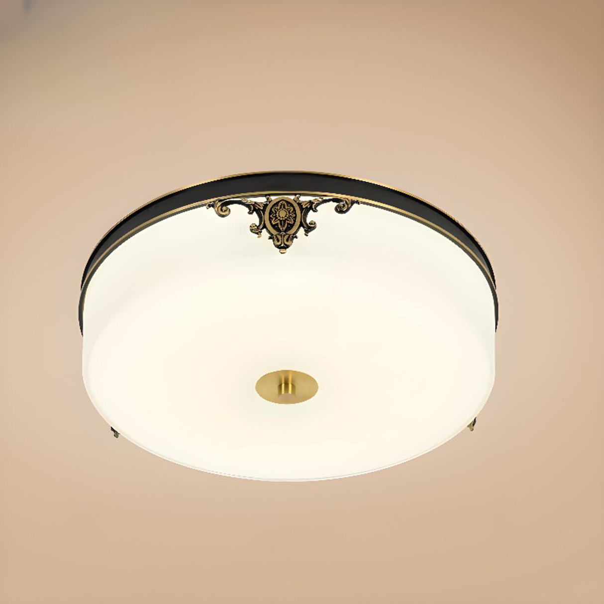 Modern Minimalist Round Drum Flush Mount Ceiling Light Image - 20