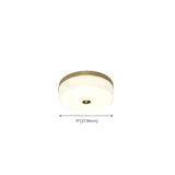 Modern Minimalist Round Drum Flush Mount Ceiling Light #size