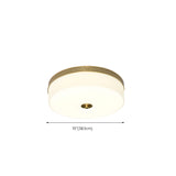 Modern Minimalist Round Drum Flush Mount Ceiling Light Image - 23