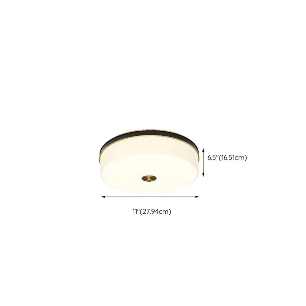 Modern Minimalist Round Drum Flush Mount Ceiling Light Image - 24