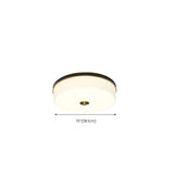 Modern Minimalist Round Drum Flush Mount Ceiling Light Image - 25