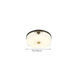 Modern Minimalist Round Drum Flush Mount Ceiling Light Image - 30