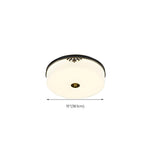 Modern Minimalist Round Drum Flush Mount Ceiling Light Image - 34