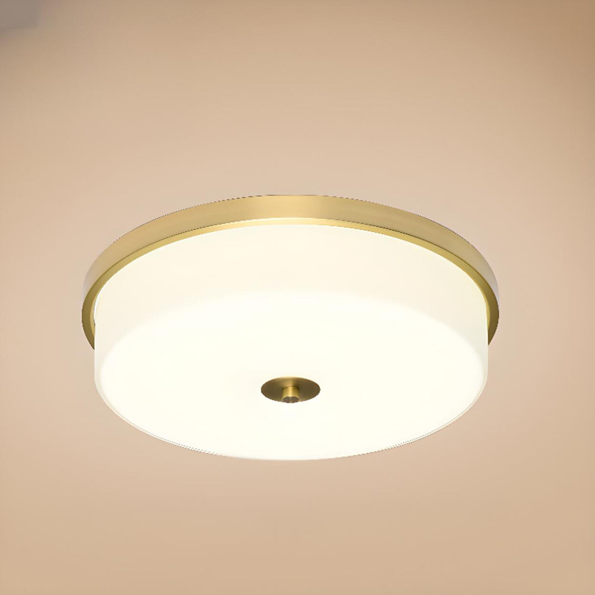 Modern Minimalist Round Drum Flush Mount Ceiling Light Image - 8