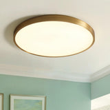 Modern Minimalist Round Gold LED Flush Mount Light Image - 1