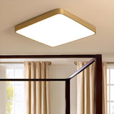 Modern Minimalist Round Gold LED Flush Mount Light Image - 15