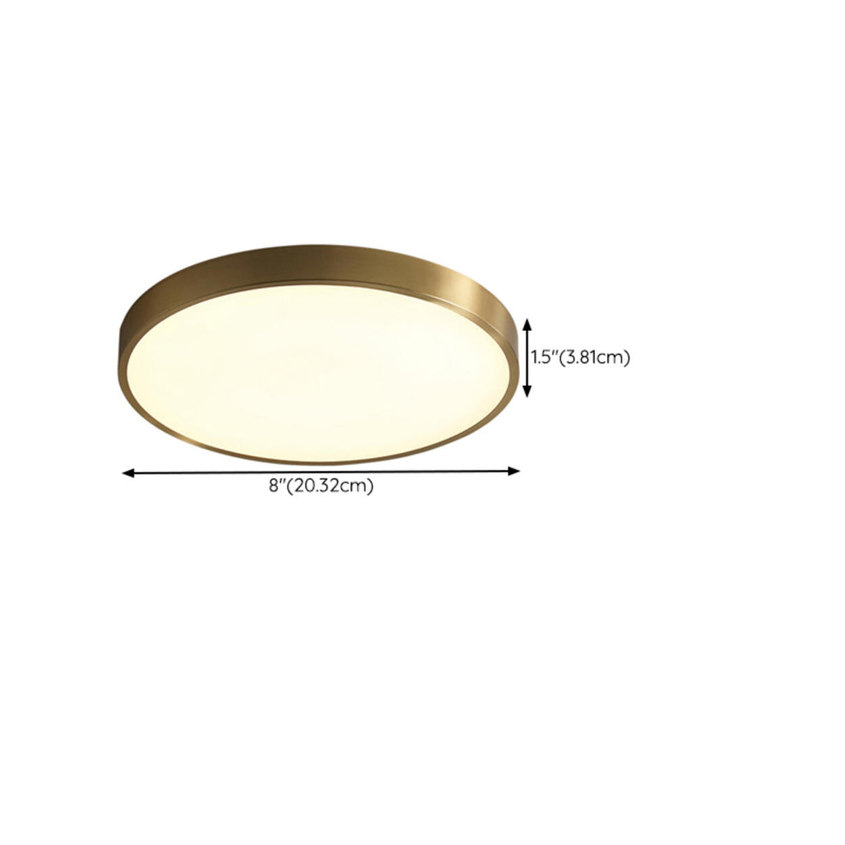 Modern Minimalist Round Gold LED Flush Mount Light 