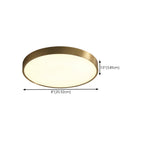 Modern Minimalist Round Gold LED Flush Mount Light #size