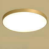 Modern Minimalist Round Gold LED Flush Mount Light Image - 3