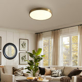 Modern Minimalist Round Gold LED Flush Mount Light Image - 4