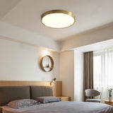 Modern Minimalist Round Gold LED Flush Mount Light Image - 5