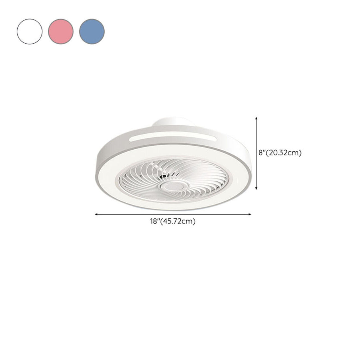 Modern Minimalist Round LED Ceiling Fan with Light 