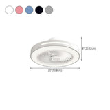 Modern Minimalist Round LED Ceiling Fan with Light Image - 15