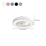 Modern Minimalist Round LED Ceiling Fan with Light Image - 16