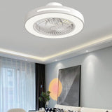 Modern Minimalist Round LED Ceiling Fan with Light Image - 2