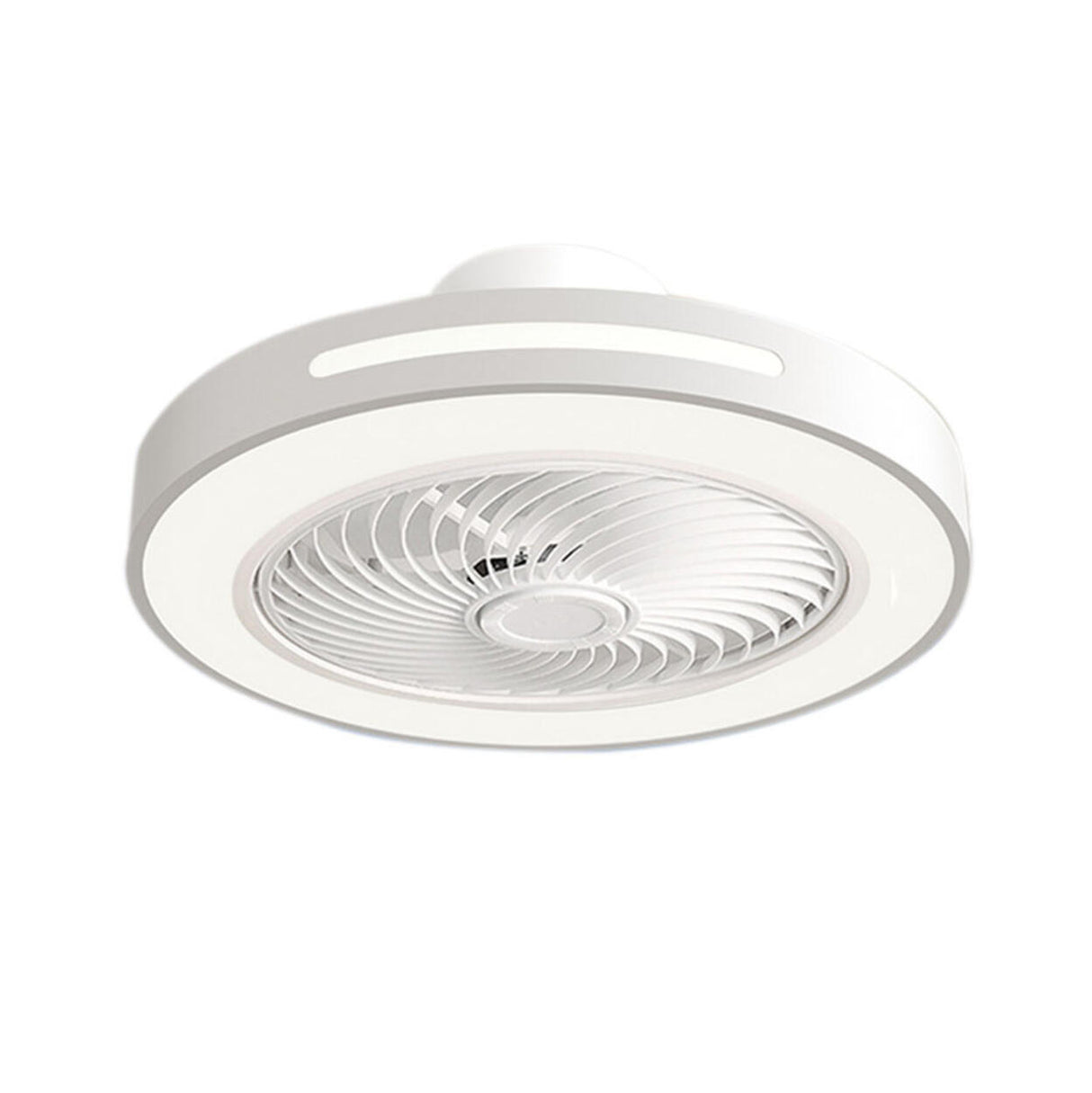 Modern Minimalist Round LED Ceiling Fan with Light Image - 5