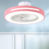 Modern Minimalist Round LED Ceiling Fan with Light Image - 9