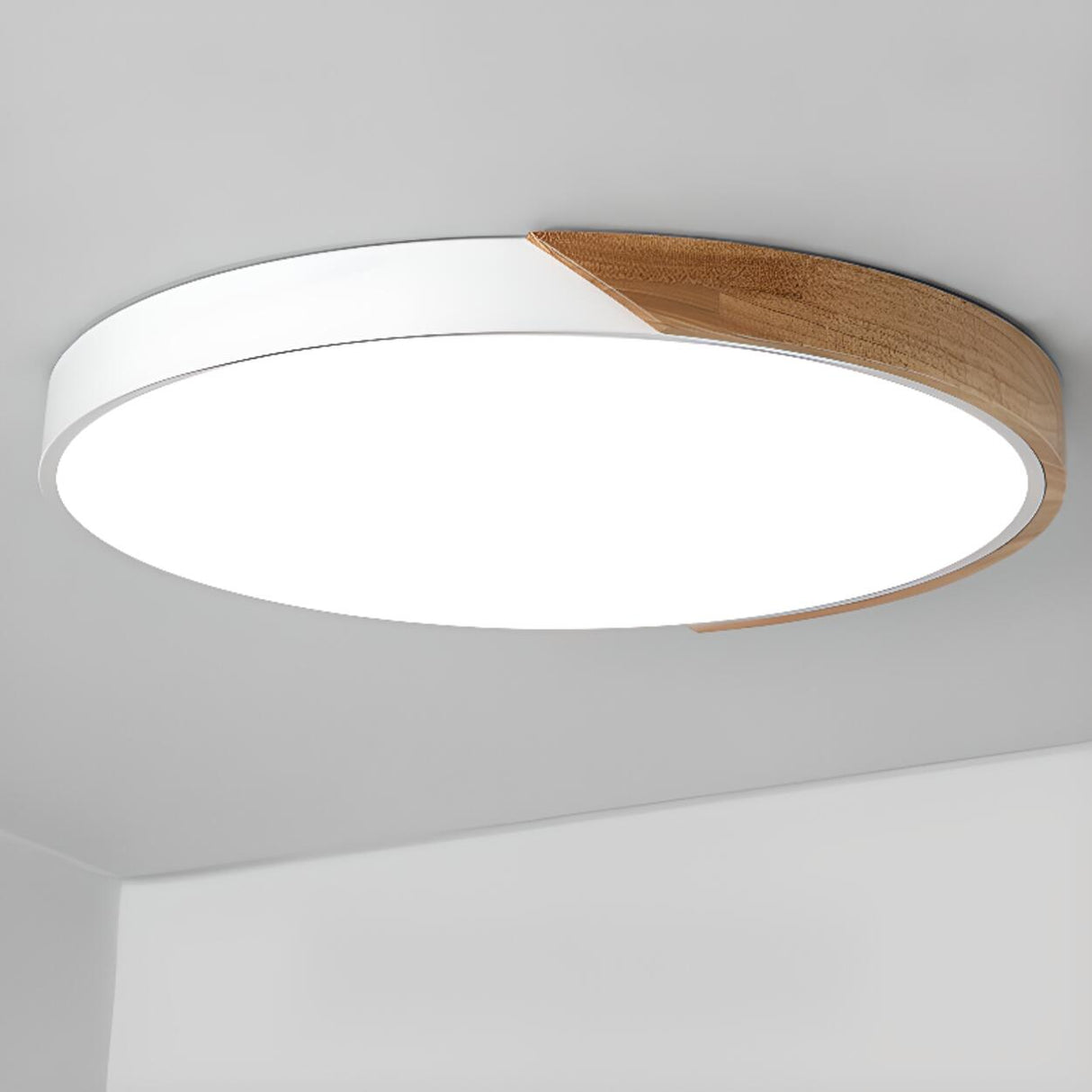  Modern Minimalist Round LED Flush Mount Ceiling Light Image - 12