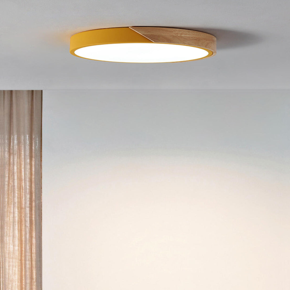  Modern Minimalist Round LED Flush Mount Ceiling Light Image - 2