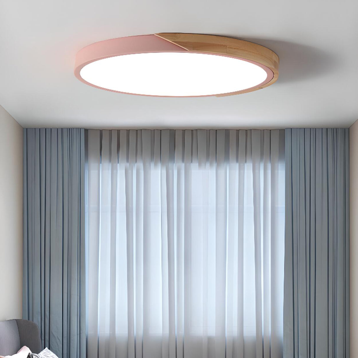  Modern Minimalist Round LED Flush Mount Ceiling Light Image - 4