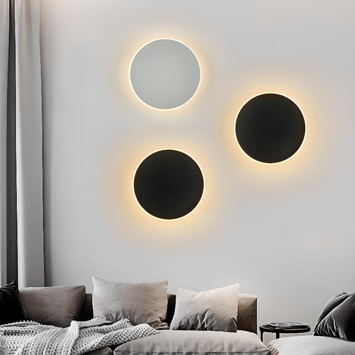 Modern Minimalist Round LED Wall Lamp Image - 1