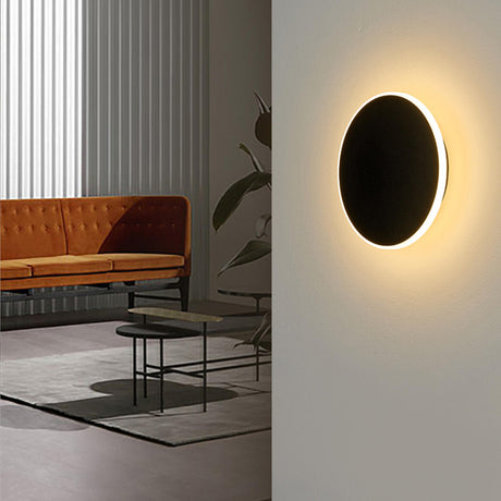 Modern Minimalist Round LED Wall Lamp Image - 2