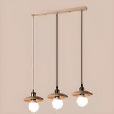 Modern Minimalist Solid Wooden Disc Pendant Lights Image - 12