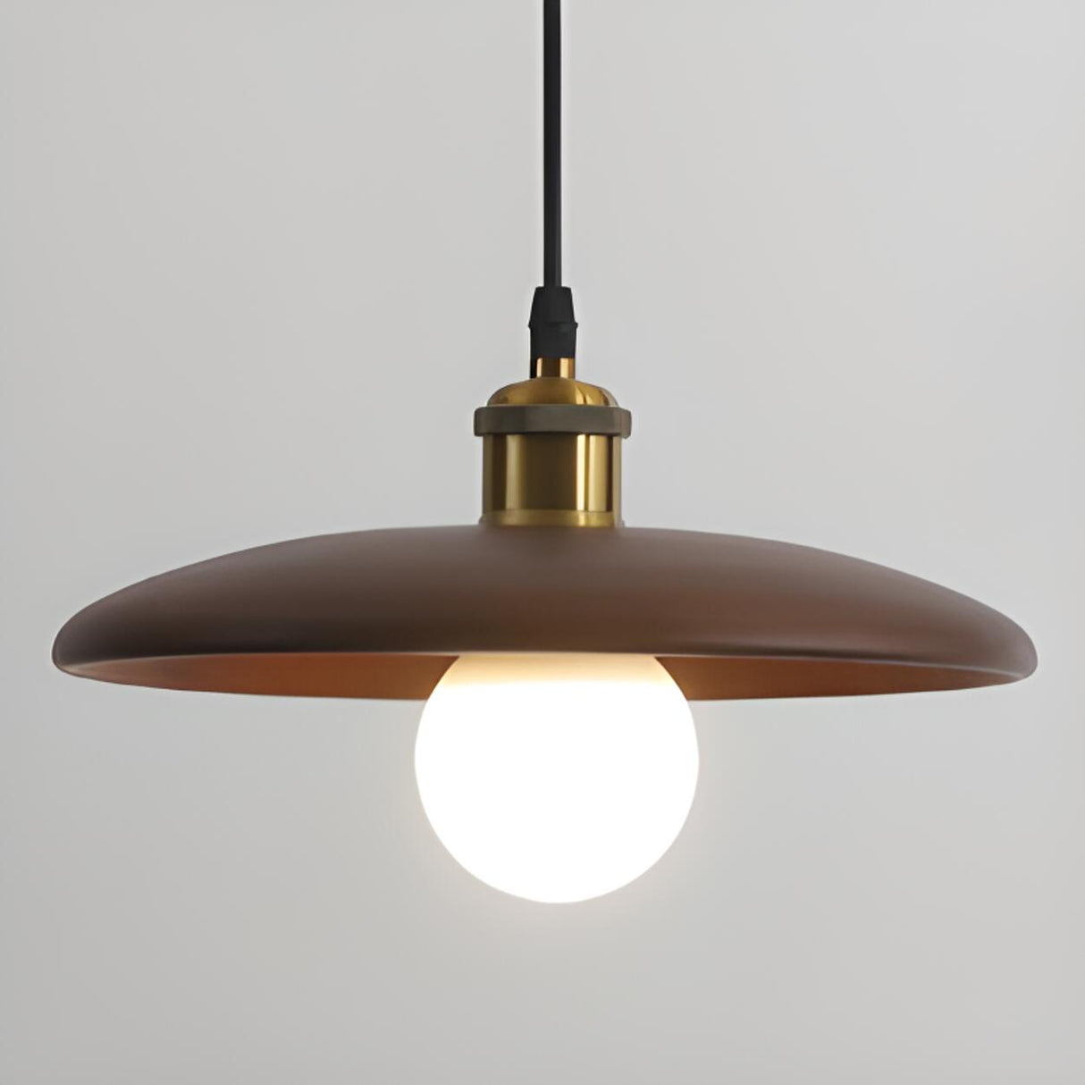 Modern Minimalist Solid Wooden Disc Pendant Lights Image - 13