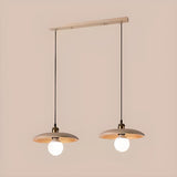 Modern Minimalist Solid Wooden Disc Pendant Lights Image - 22