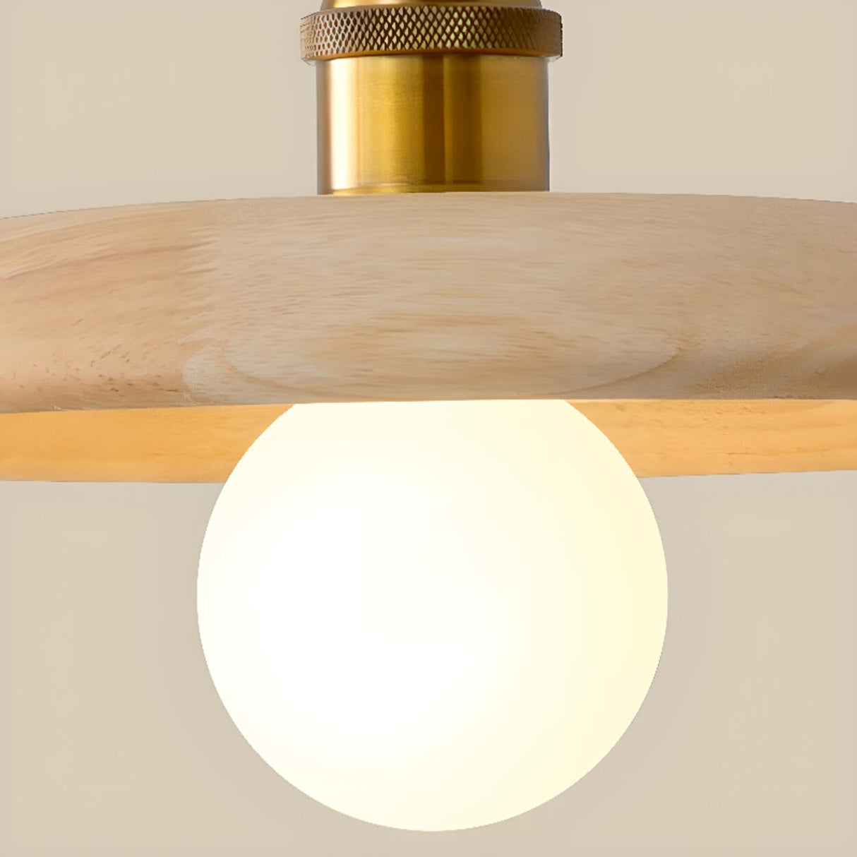 Modern Minimalist Solid Wooden Disc Pendant Lights Image - 23