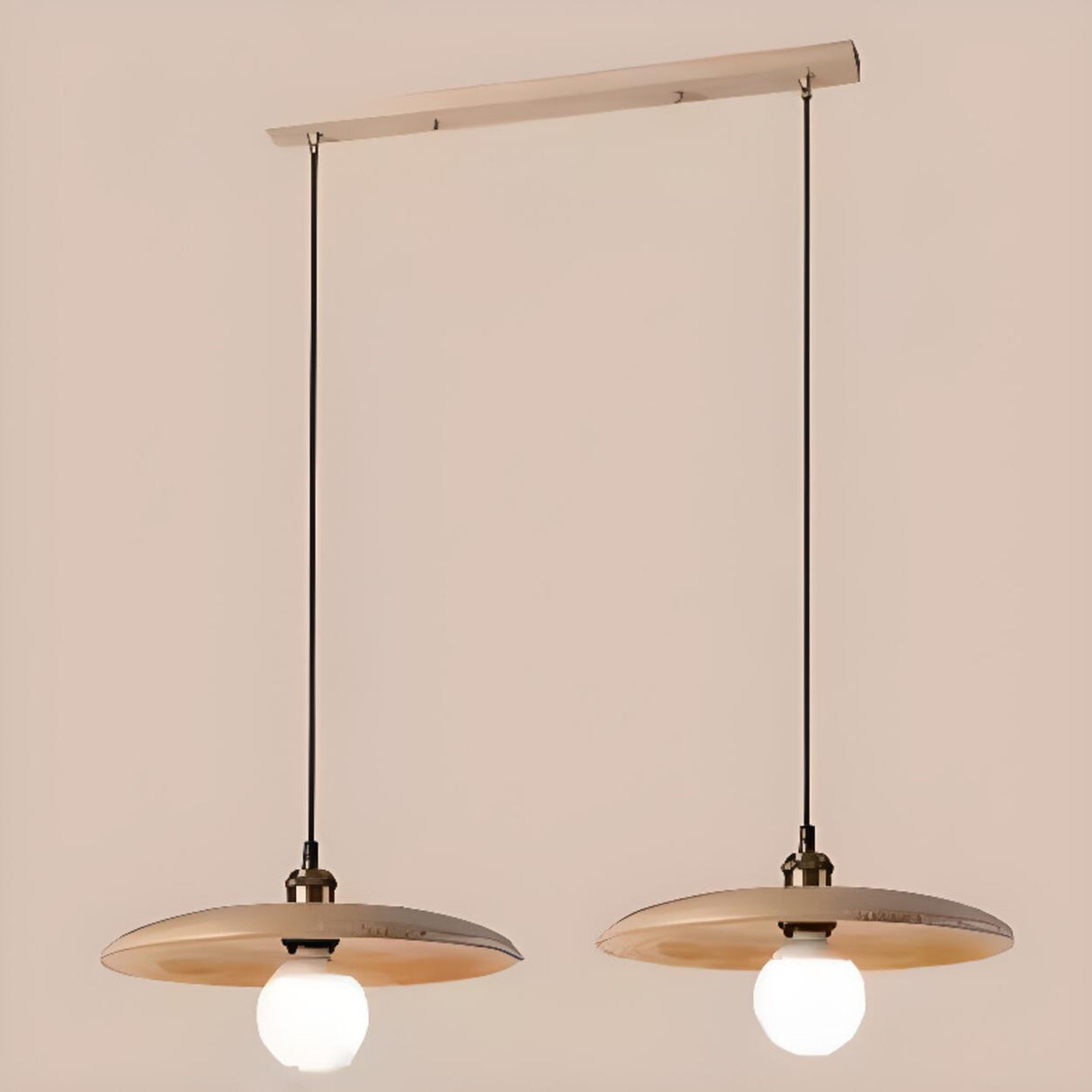 Modern Minimalist Solid Wooden Disc Pendant Lights Image - 24