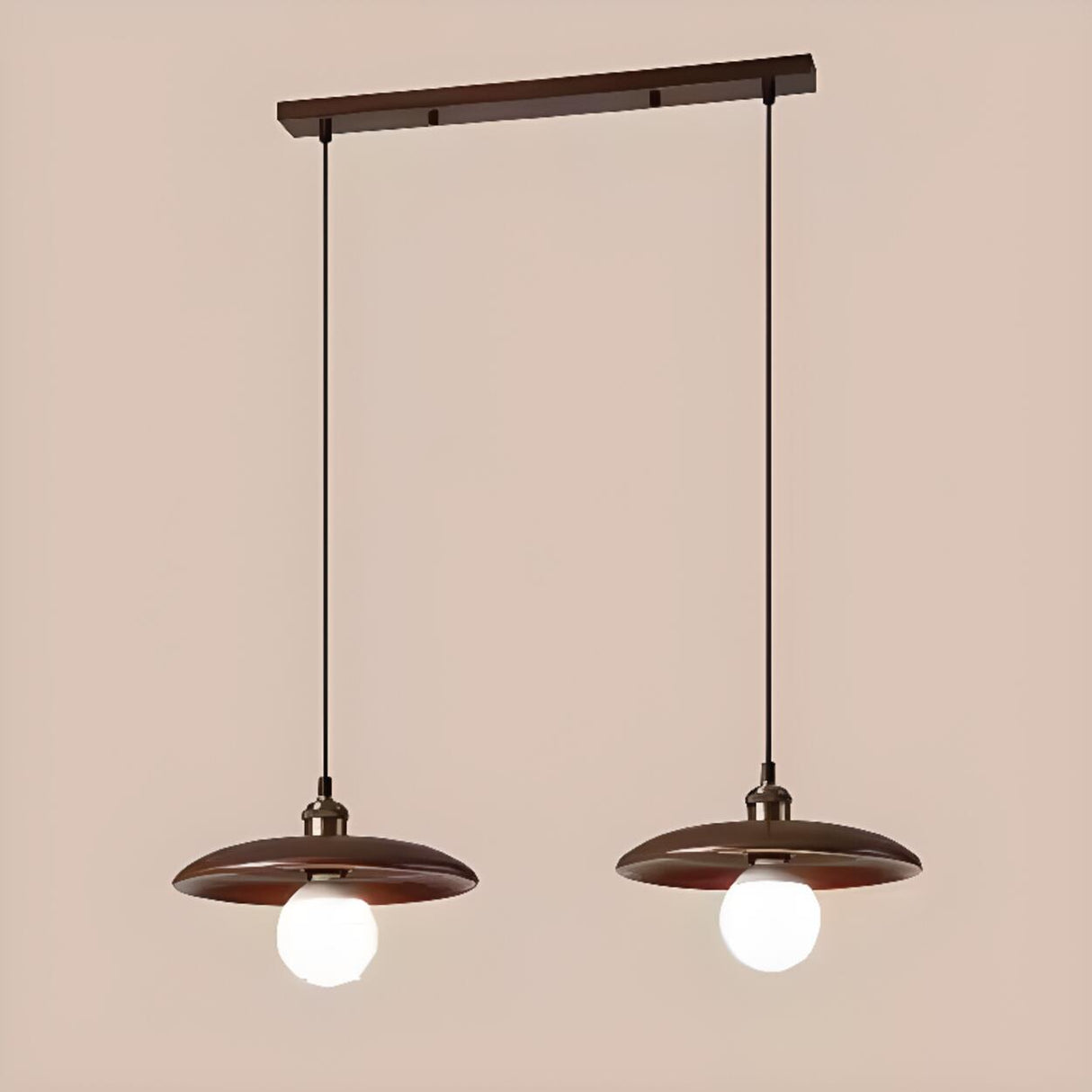 Modern Minimalist Solid Wooden Disc Pendant Lights Image - 26