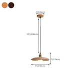 Modern Minimalist Solid Wooden Disc Pendant Lights Image - 33