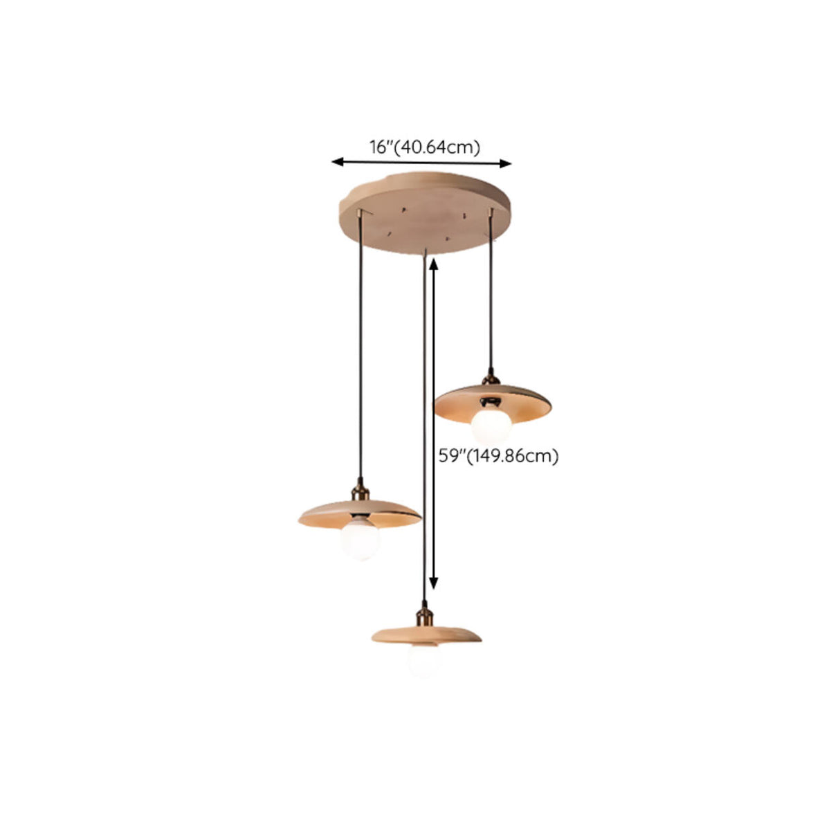 Modern Minimalist Solid Wooden Disc Pendant Lights Image - 35