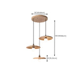 Modern Minimalist Solid Wooden Disc Pendant Lights Image - 39