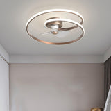 Modern Minimalist Spiral Round Ceiling Fan with Light Image - 4