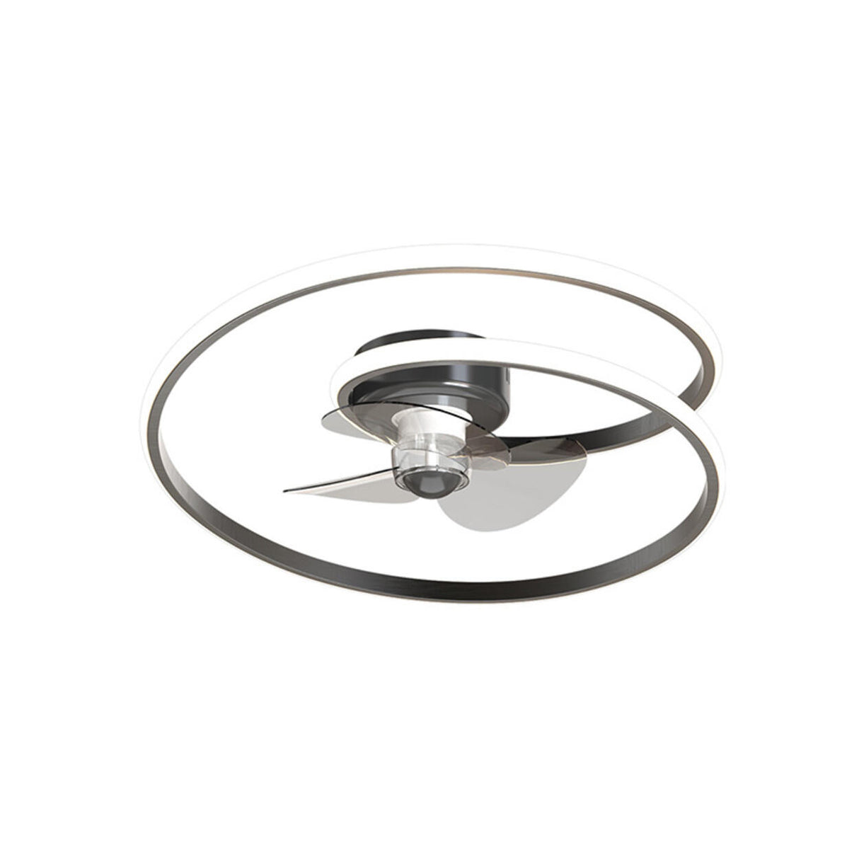 Modern Minimalist Spiral Round Ceiling Fan with Light Image - 5