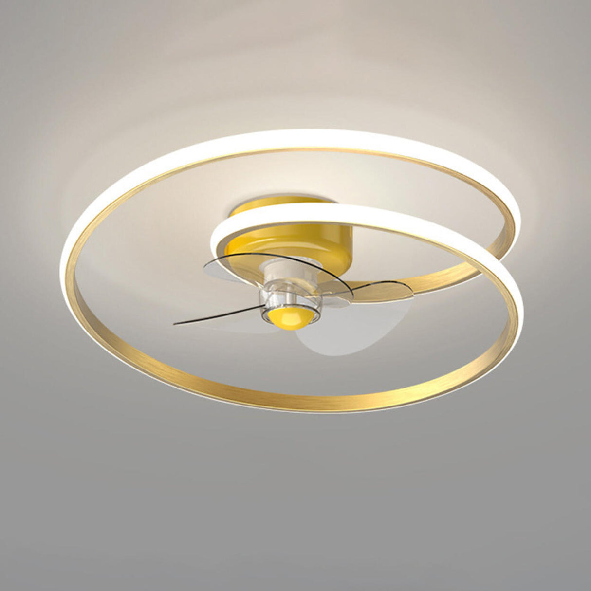 Modern Minimalist Spiral Round Ceiling Fan with Light Image - 7