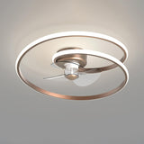 Modern Minimalist Spiral Round Ceiling Fan with Light Image - 8