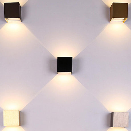 Modern Minimalist Square Up Down Wall Sconce Image - 1