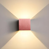 Modern Minimalist Square Up Down Wall Sconce Image - 11