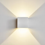 Modern Minimalist Square Up Down Wall Sconce Image - 2