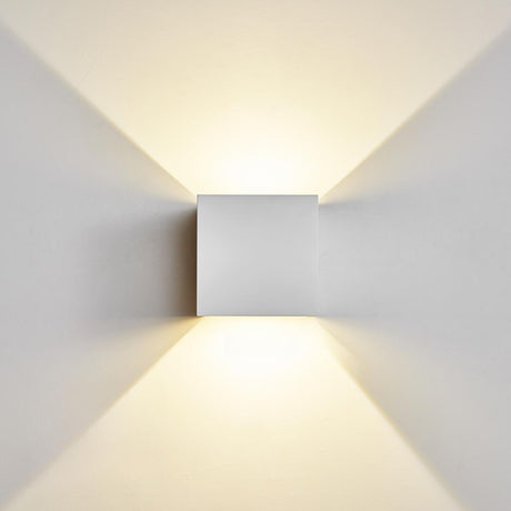 Modern Minimalist Square Up Down Wall Sconce Image - 2