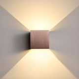 Modern Minimalist Square Up Down Wall Sconce Image - 8