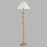 Modern Minimalist Stacked Ball and Pleated Floor Lamp Image - 10