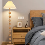 Modern Minimalist Stacked Ball and Pleated Floor Lamp Image - 11