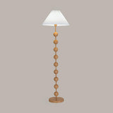 Modern Minimalist Stacked Ball and Pleated Floor Lamp Image - 3