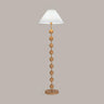 Modern Minimalist Stacked Ball and Pleated Floor Lamp Image - 3