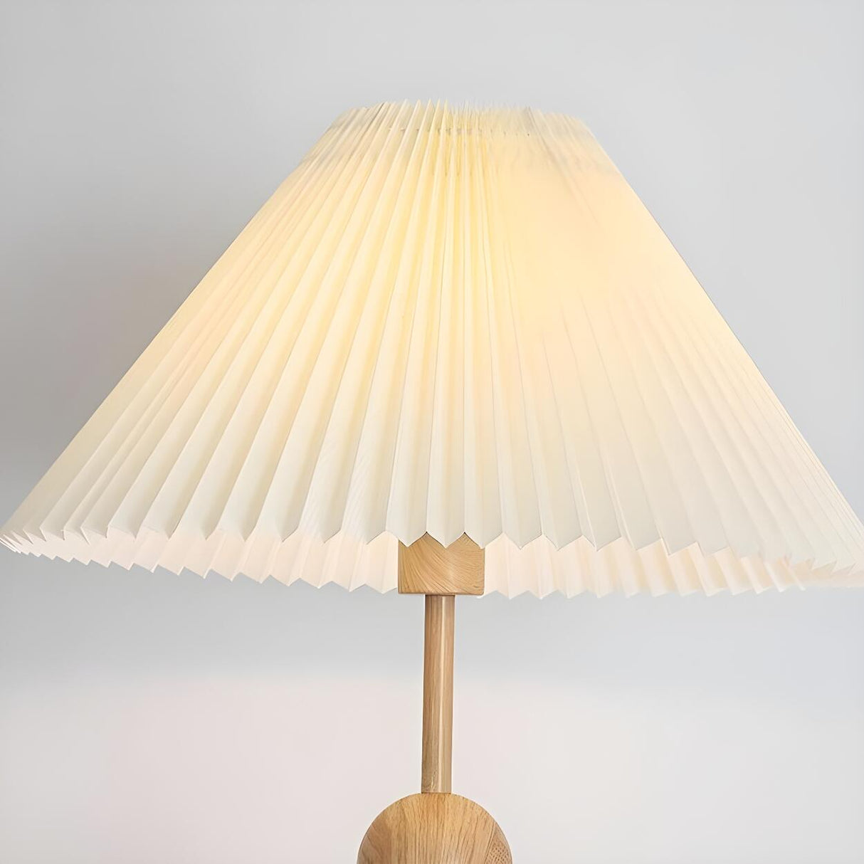 Modern Minimalist Stacked Ball and Pleated Floor Lamp Image - 4