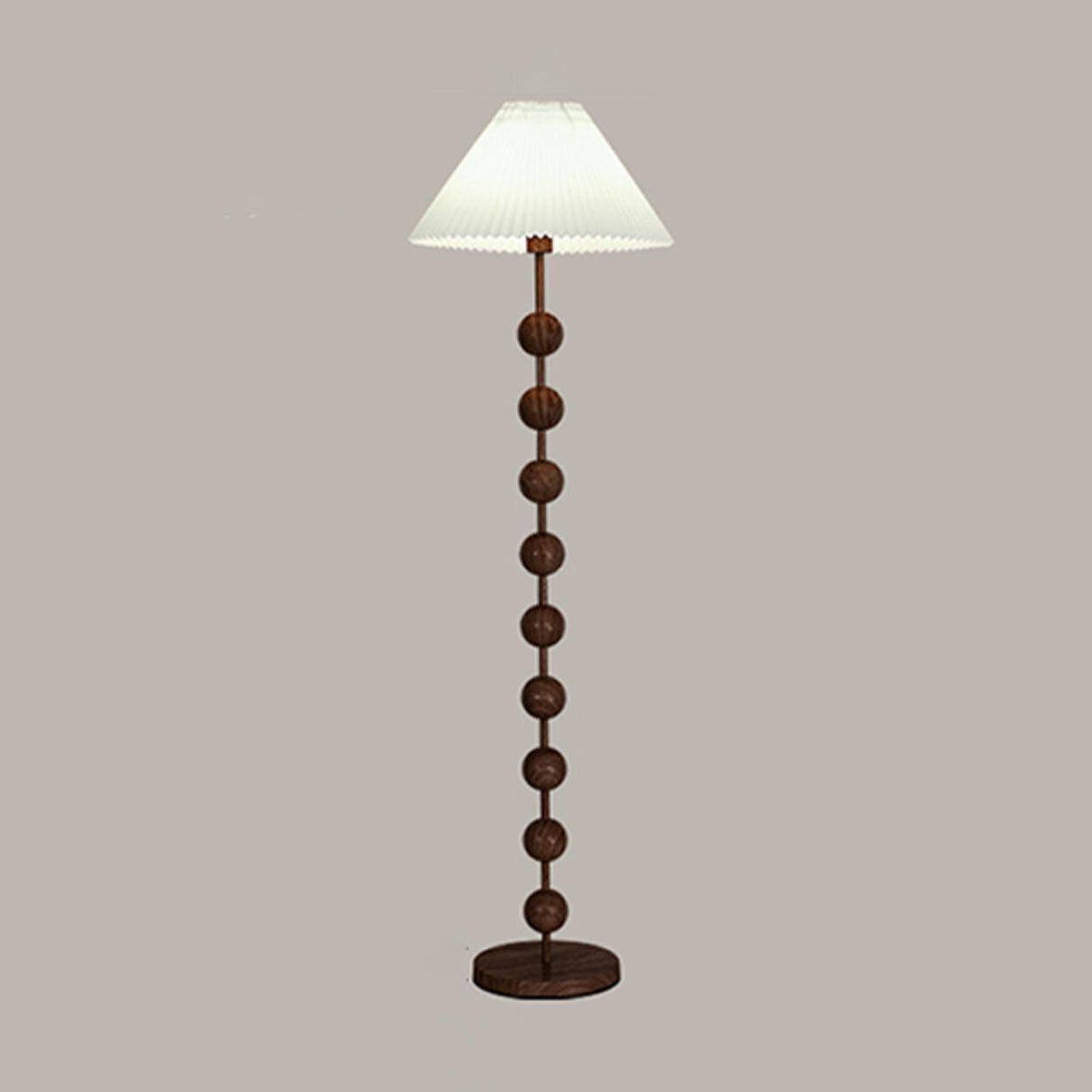 Modern Minimalist Stacked Ball and Pleated Floor Lamp Image - 5